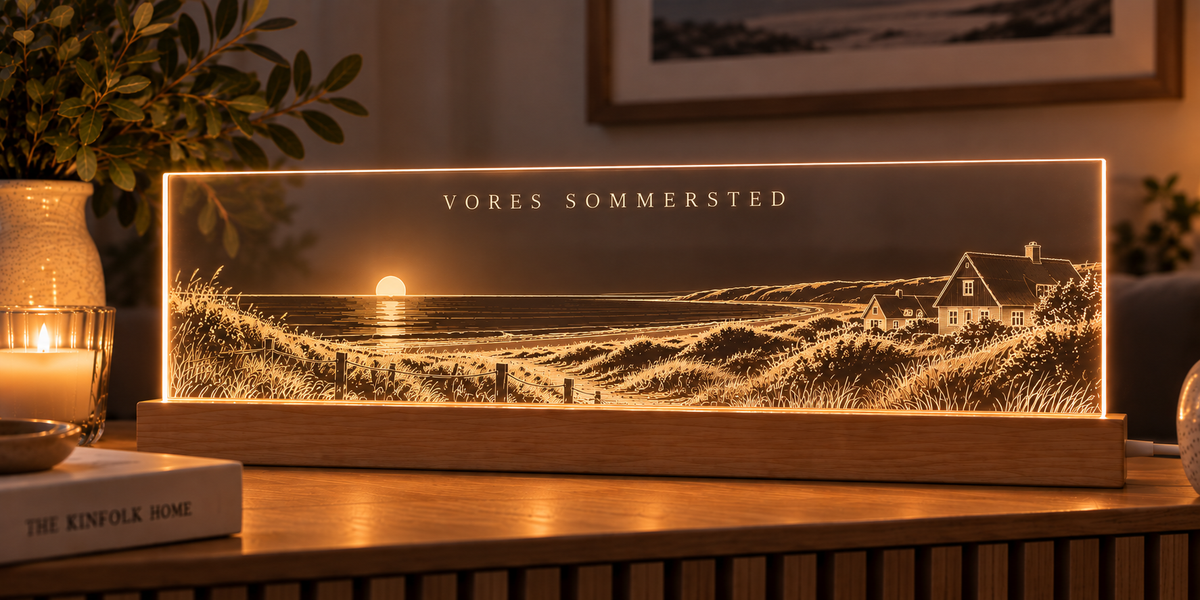 Personligt panorama-fotolys fra Dejligelys, tændt i hjemmet - eksempel 4