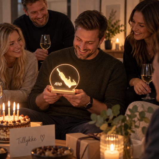 Ærø 15 cm - LED lys fra Dejligelys som gave til fødselsdag