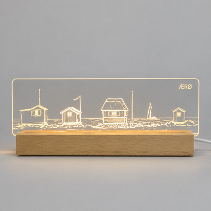 Badehusene på Ærø LED lys - Dejligelys.dk
