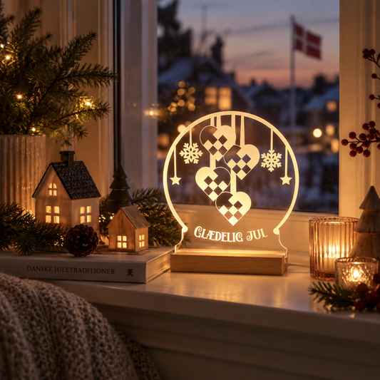 Julehjerter 15 cm - LED lys fra Dejligelys i julestemning