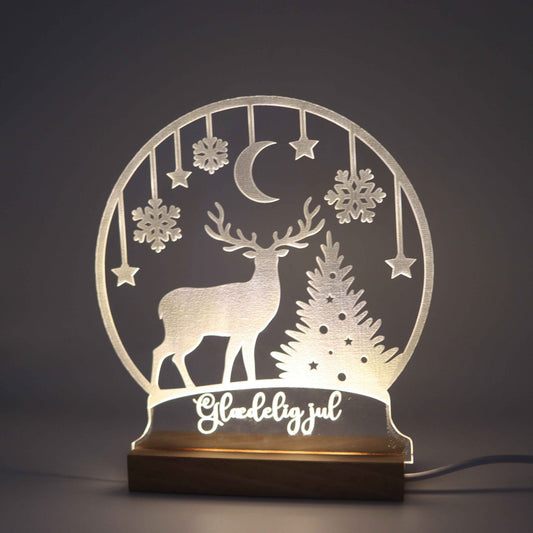 Julelys på LED fod - Rensdyr - Dansk produceret - Dejligelys.dk