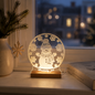 Julelys på LED fod - Snemanden - Dansk produceret