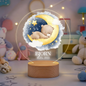 Bamse LED lampe med navn
