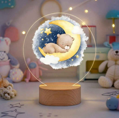 Bamse LED lampe med navn