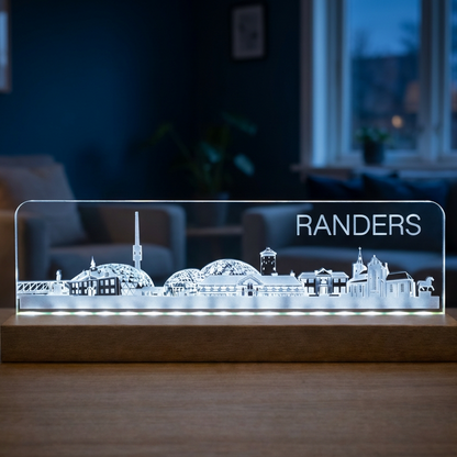 Randers Skyline - i serien "Danske byer i lys" DK produceret akryl lys