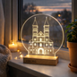 Viborg Domkirke på LED fod - 20 cm - Dansk produceret - Dejligelys.dk